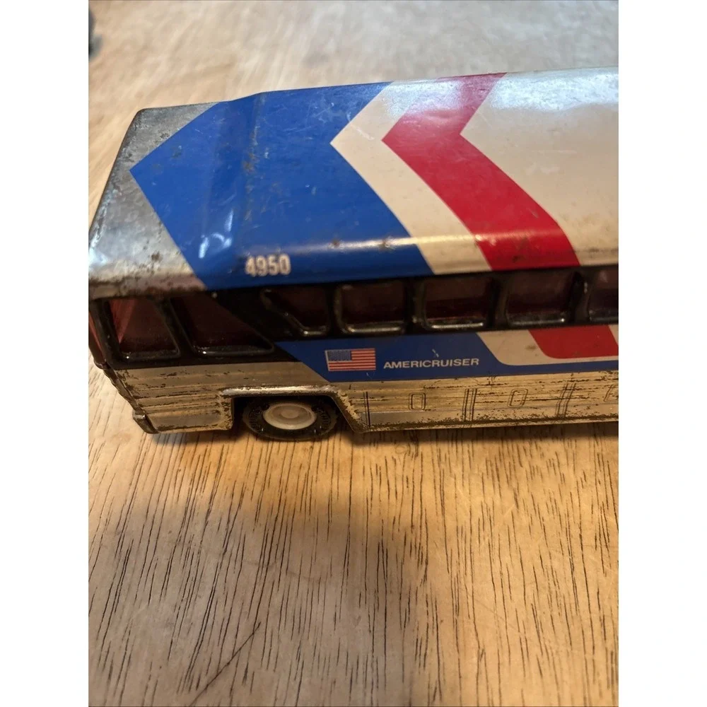 Buddy L Greyhound Bus 4950 Americruiser Tin Made in Japan 1979 Vintage Toy